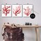Stupell Industries Bold Red Coral 3pc Canvas Wall Art Set Design by Patti Mann
